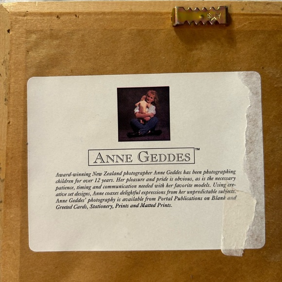 ANNE GEDDES (2) ADORABLE WALL SQUARE BABIES AND FLOWERS PICTURE FRAMES - Picture 6 of 6